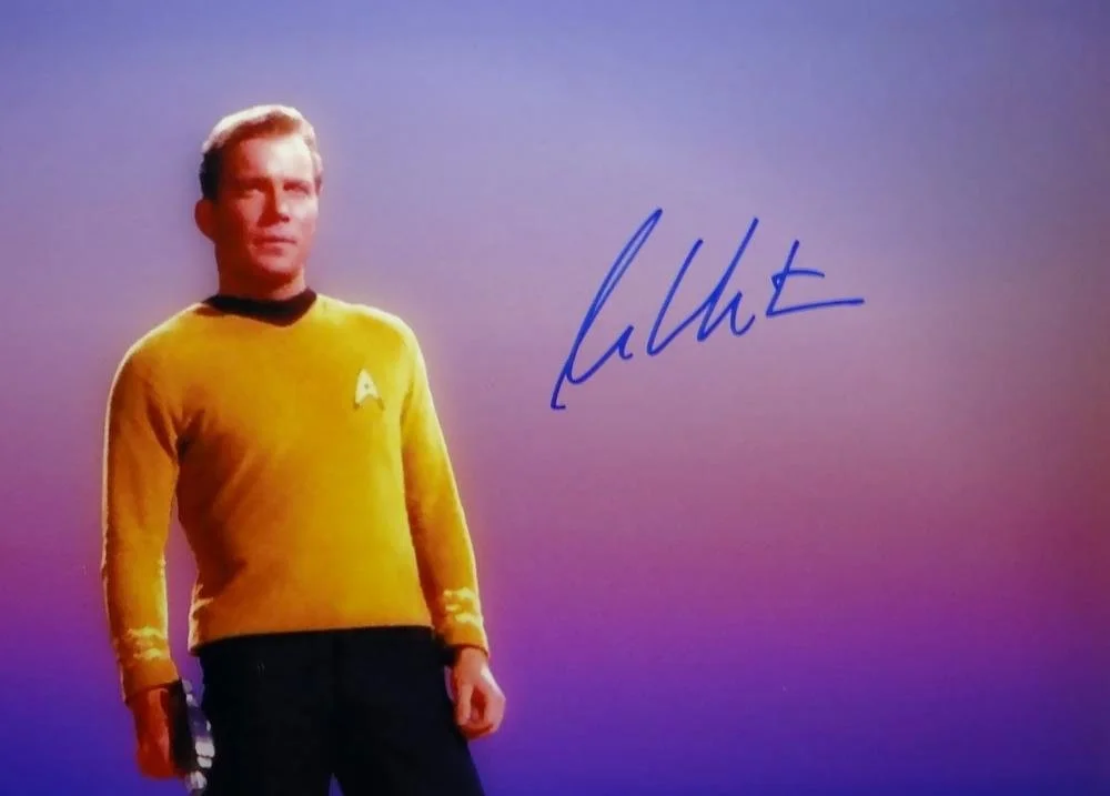 William Shatner Signed Star Trek 16x20 Standing on Rock *Blue/Right JSA W Auth, image 5