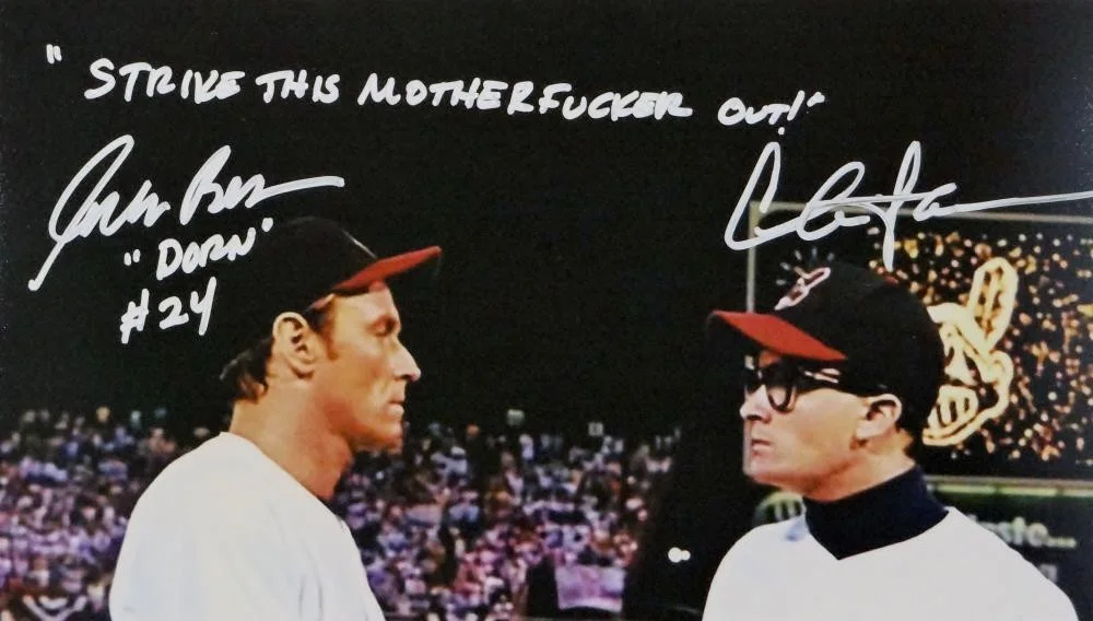 Charlie Sheen, Corbin Bernsen, Tom Berenger — Charlie Sheen/Corbin Bernsen Signed 11x14 Major League Photo- Beckett Auth *, изображение 2
