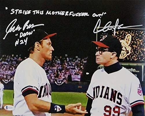 Charlie Sheen, Corbin Bernsen, Tom Berenger — Charlie Sheen/Corbin Bernsen Signed 11x14 Major League Photo- Beckett Auth *, изображение 3