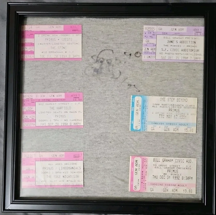 1 OF A KIND PRIMUS 1990 Memorabilia - Autograph, Stubs, BAM mag, & cassette, image 2