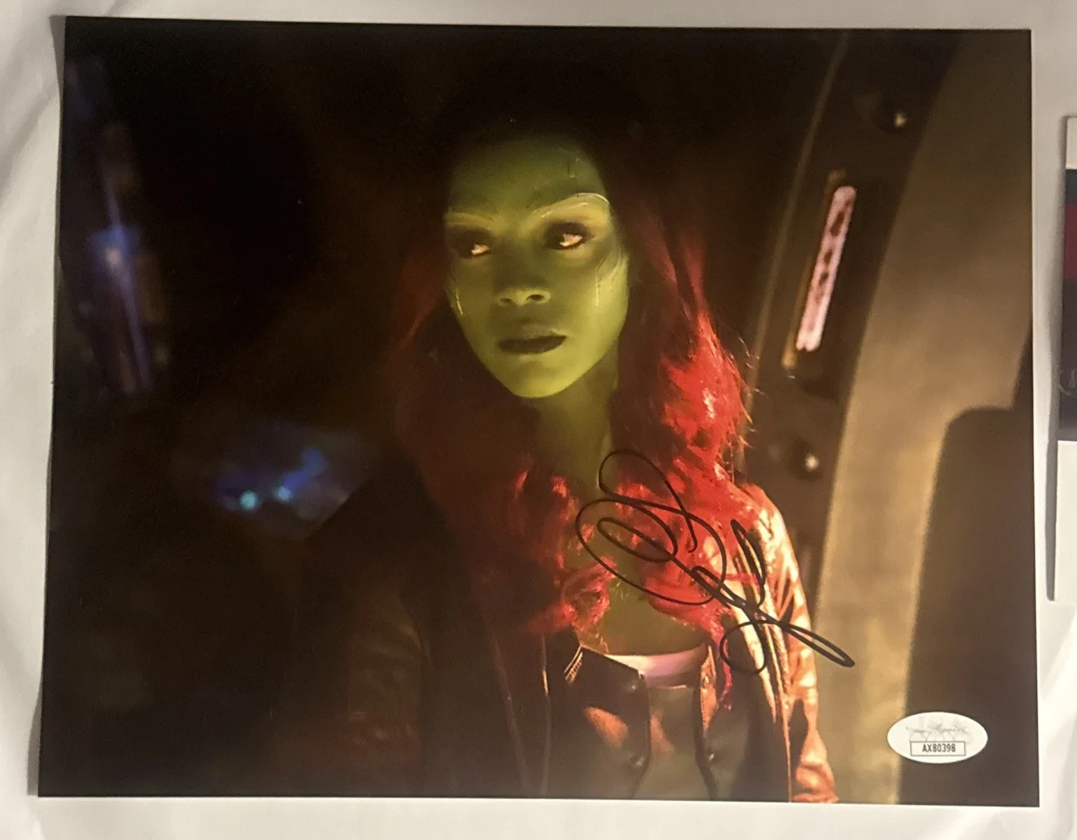 ZOE SALDANA — ZOE SALDANA SIGNED 8x10 PHOTO GUARDIANS OF THE GALAXY JSA COA AUTOGRAPH