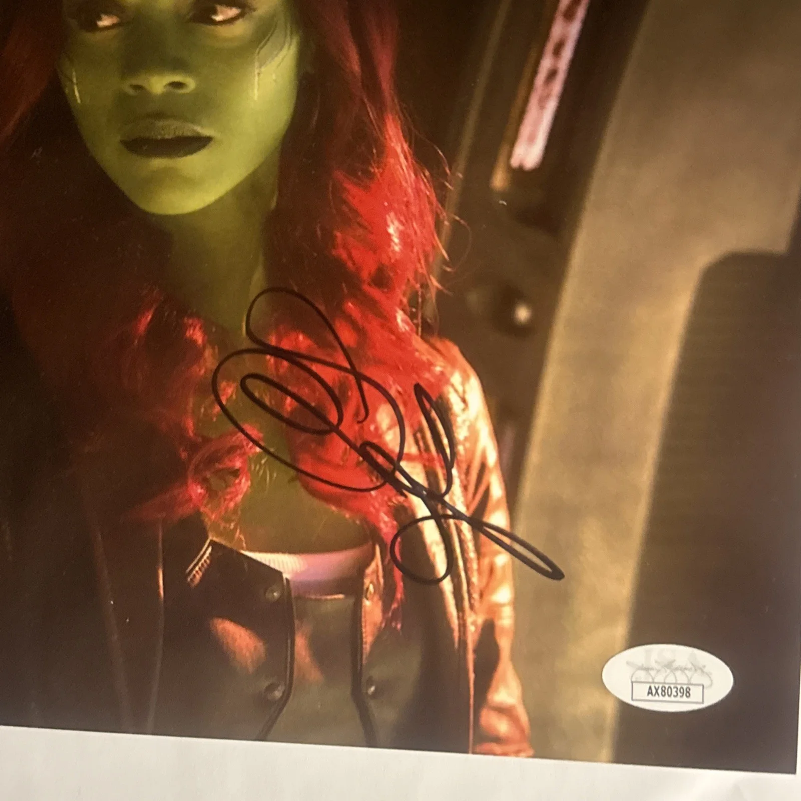 ZOE SALDANA — ZOE SALDANA SIGNED 8x10 PHOTO GUARDIANS OF THE GALAXY JSA COA AUTOGRAPH, изображение 2