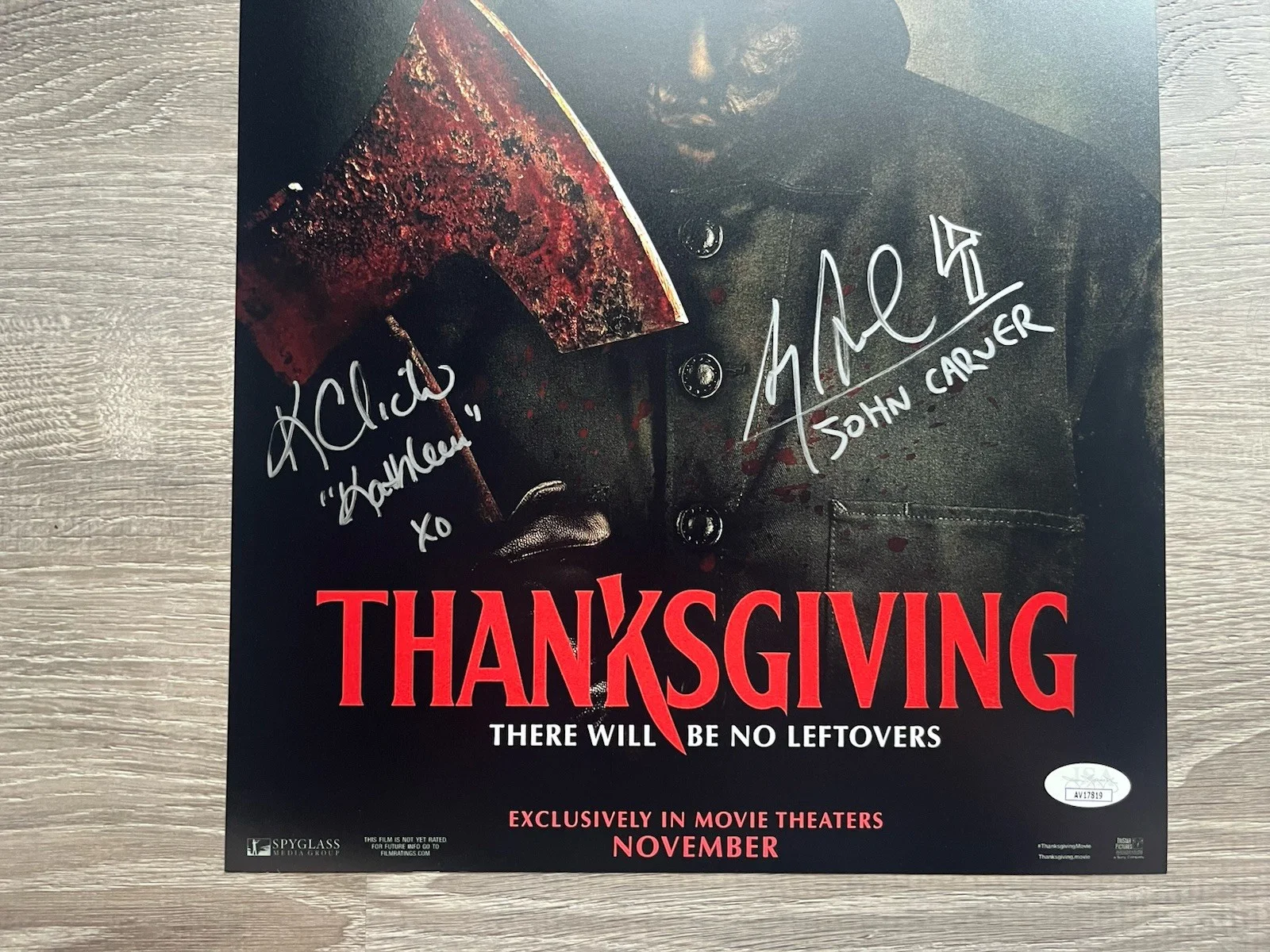 Karen Cliche Alex Armbruster Signed Thanksgiving 11x17 Photo JSA COA John Carver, изображение 3
