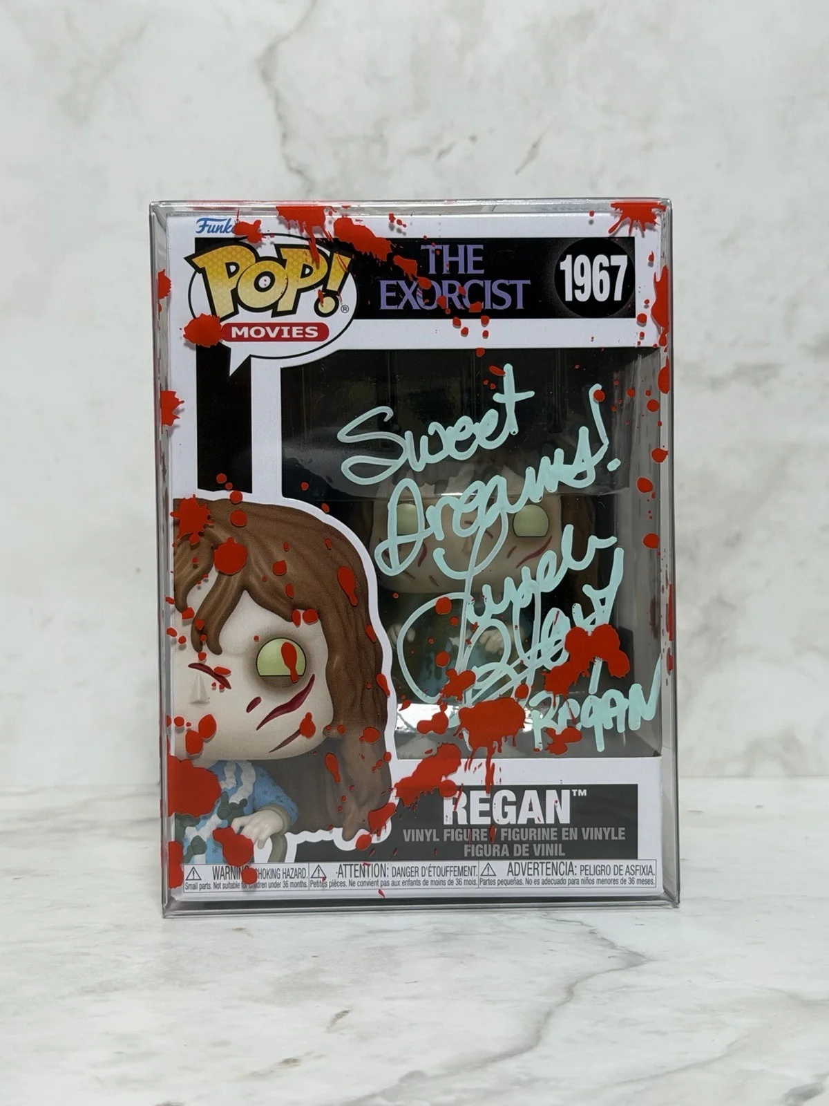 Linda Blair — Funko Pop! Linda Blair Signed Regan #1967 The Exorcist with Bloody Protector