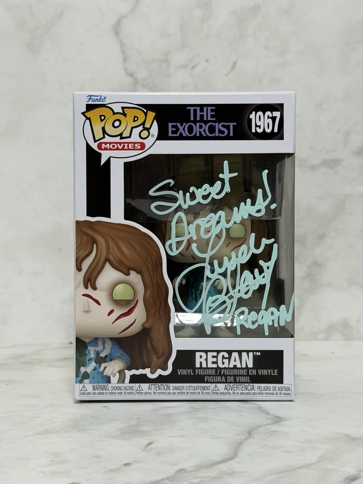 Linda Blair — Funko Pop! Linda Blair Signed Regan #1967 The Exorcist with Bloody Protector, image 2