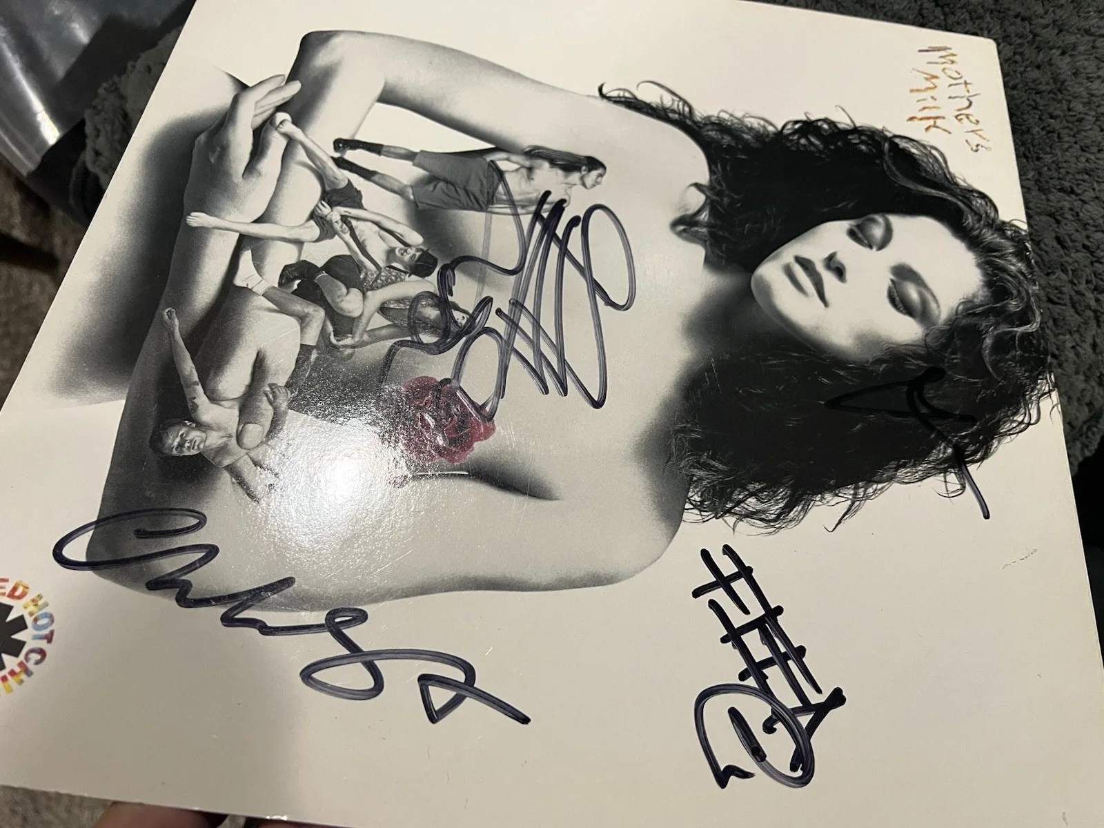 RED HOT CHILI PEPPERS Full Band Autographed “Mothers Milk" UK Vinyl W/ COA!, изображение 3