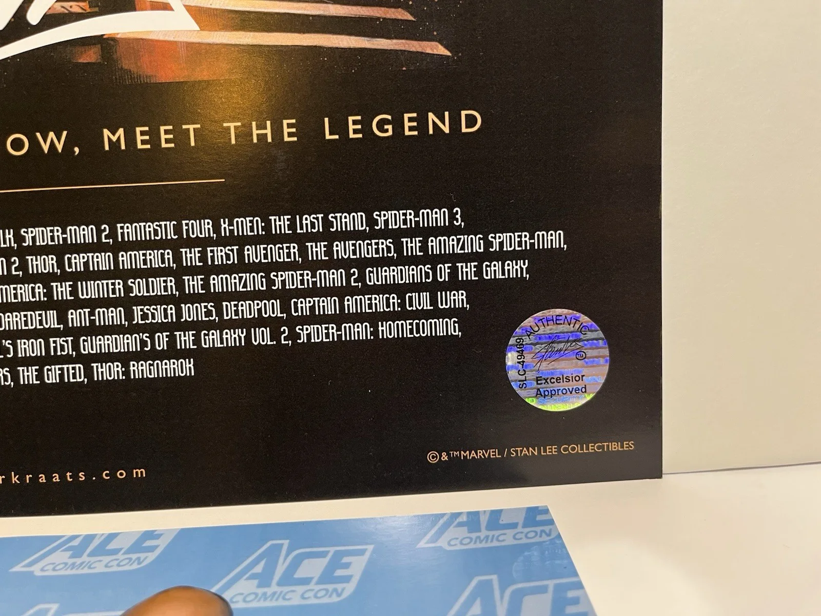 Stan Lee — Stan Lee Rare SIGNED Marvel Movie Cameos Litho Poster w/ SLC COA & Photo *READ*, изображение 4
