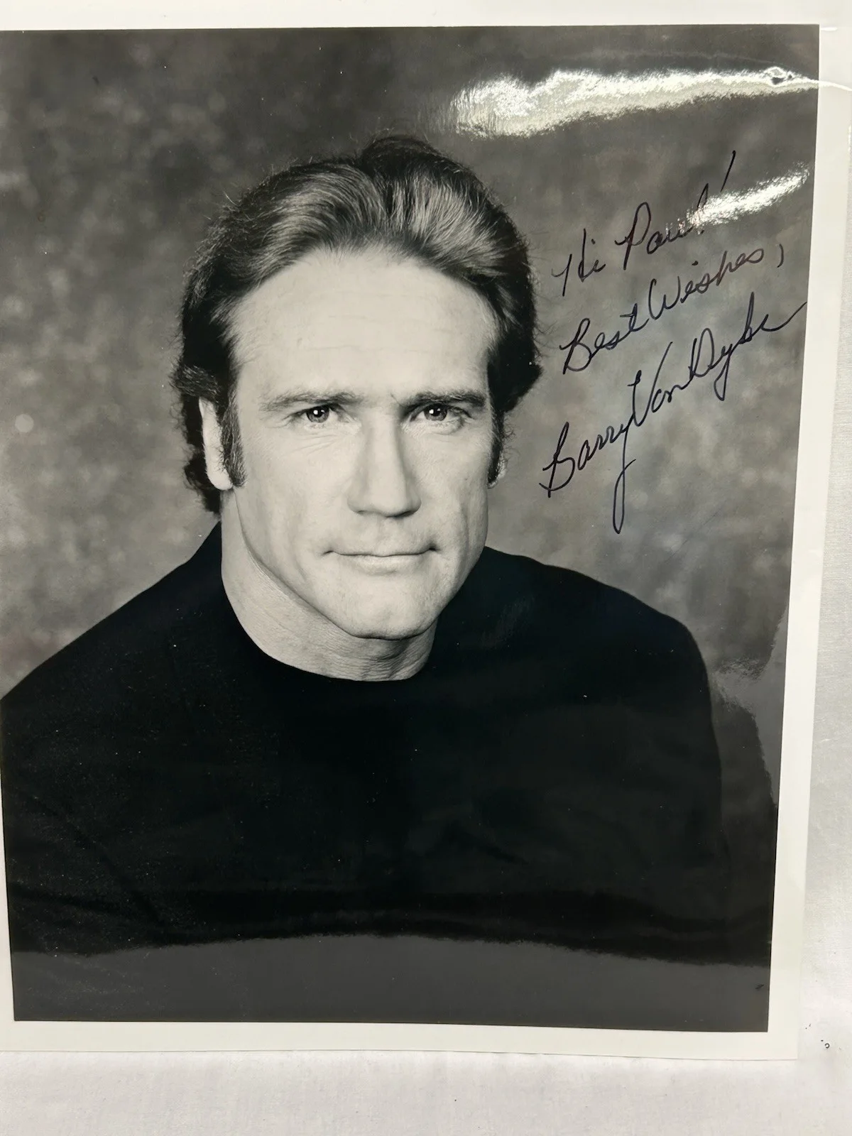 Barry Van Dyke — Barry Van Dyke American Actor 10 x 8” B/W Picture Signed Personalized, image 2
