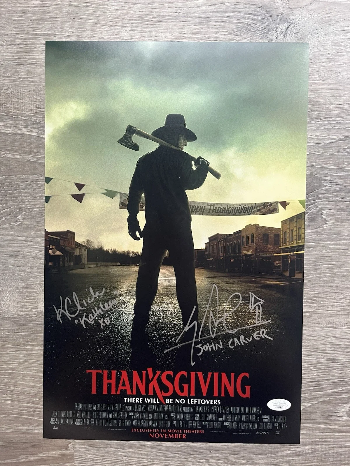 Karen Cliche Alex Armbruster Signed Thanksgiving 11x17 Photo JSA COA John Carver, изображение 2
