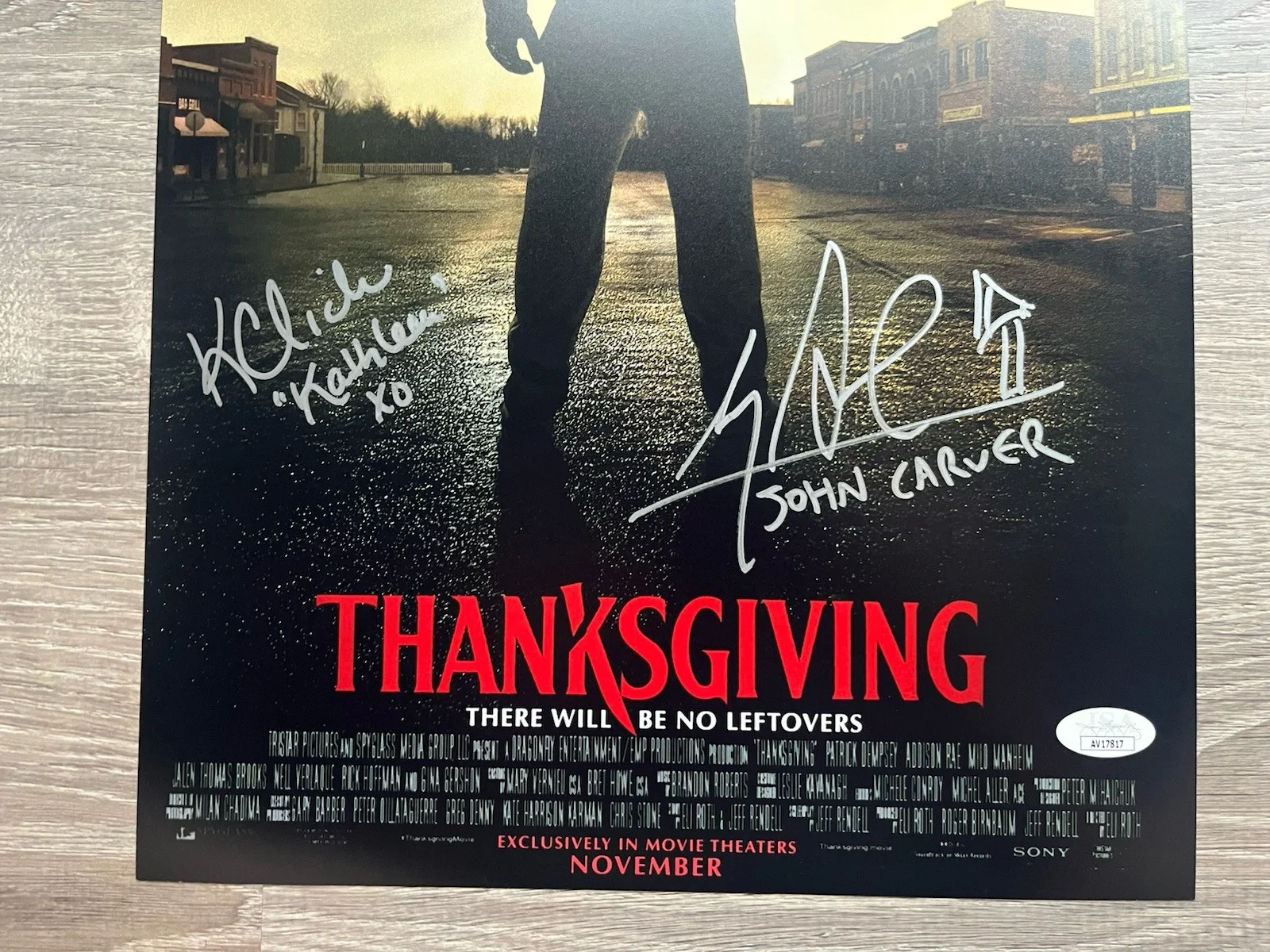 Karen Cliche Alex Armbruster Signed Thanksgiving 11x17 Photo JSA COA John Carver, изображение 3
