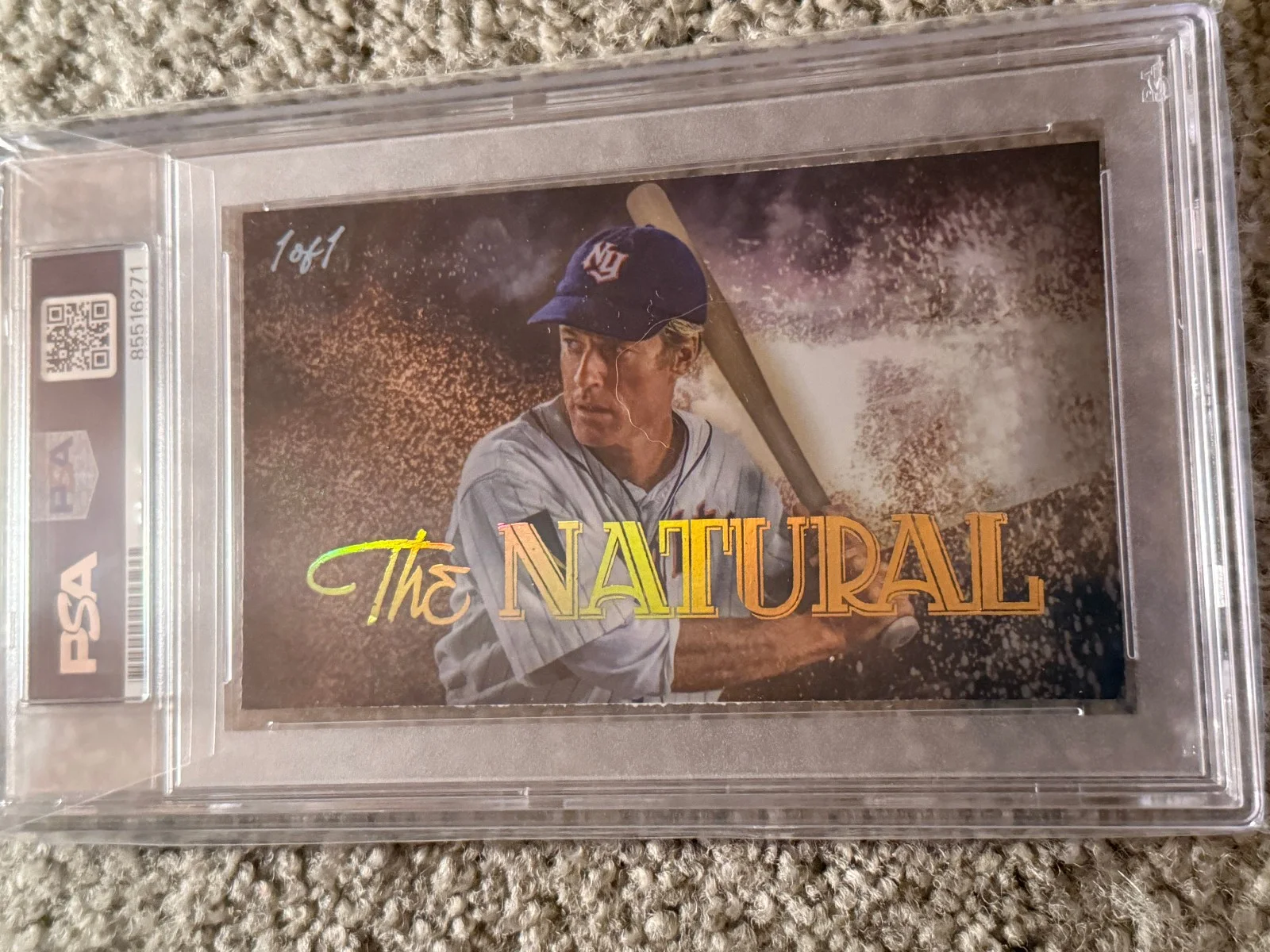 ROBERT REDFORD — ROBERT REDFORD ROY HOBBS THE NATURAL SIGEND 3x5 CUT 1/1 THE ONLY 1 MADE PSA DNA, изображение 2