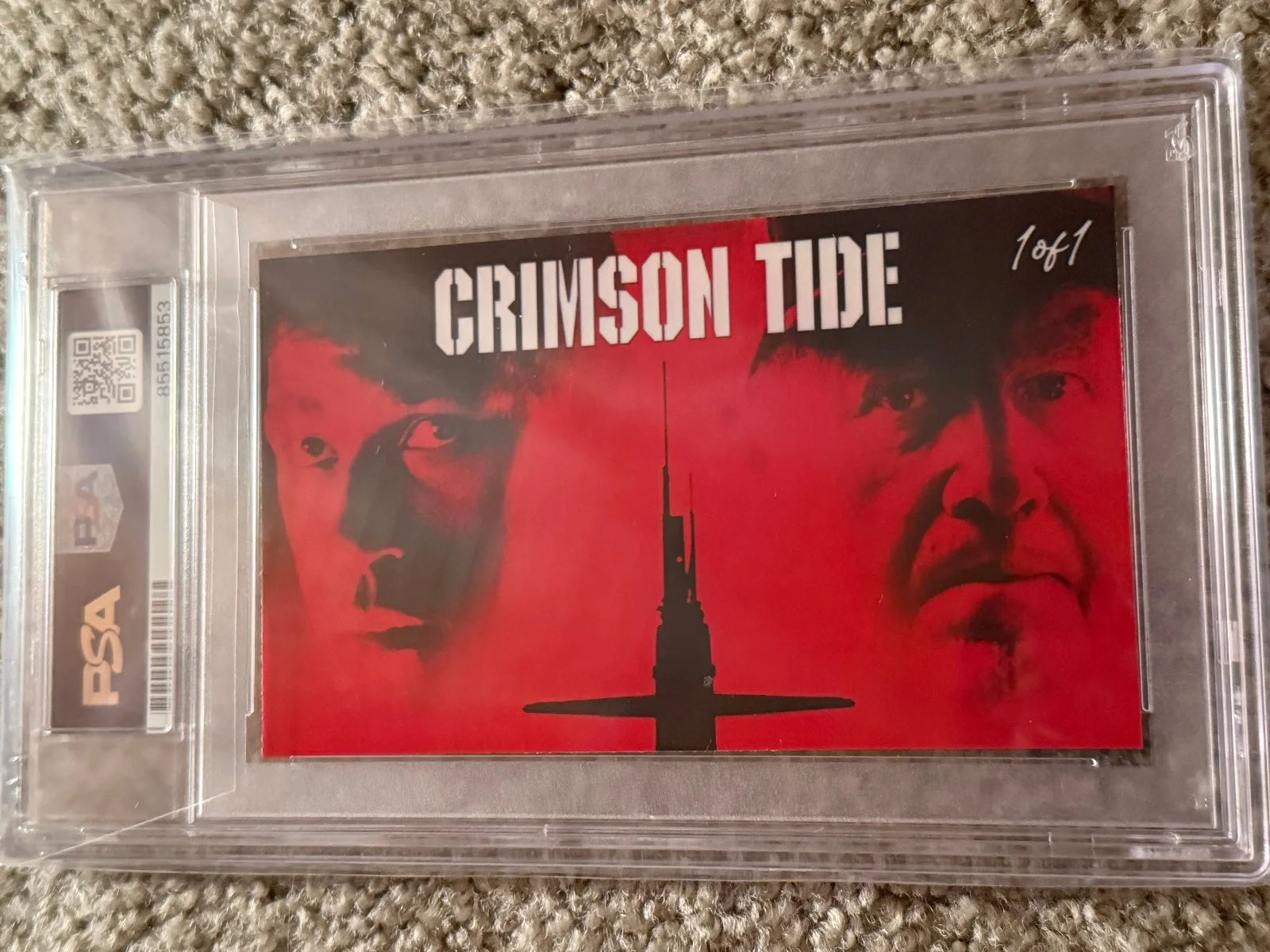 GENE HACKMAN — GENE HACKMAN FRANK RAMSEY SIGNED AUTO PSA DNA SLAB SUPERMAN CRIMSON TIDE 1/1, изображение 2