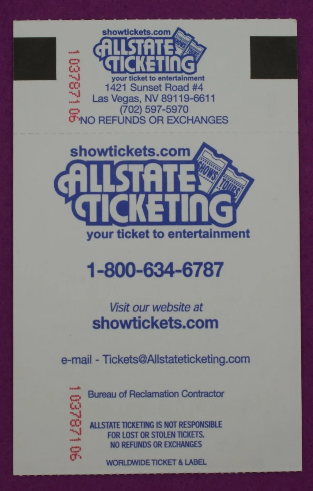 2003 Penn Jillette Signed Magic Show Event Ticket Penn & Teller JSA, image 2
