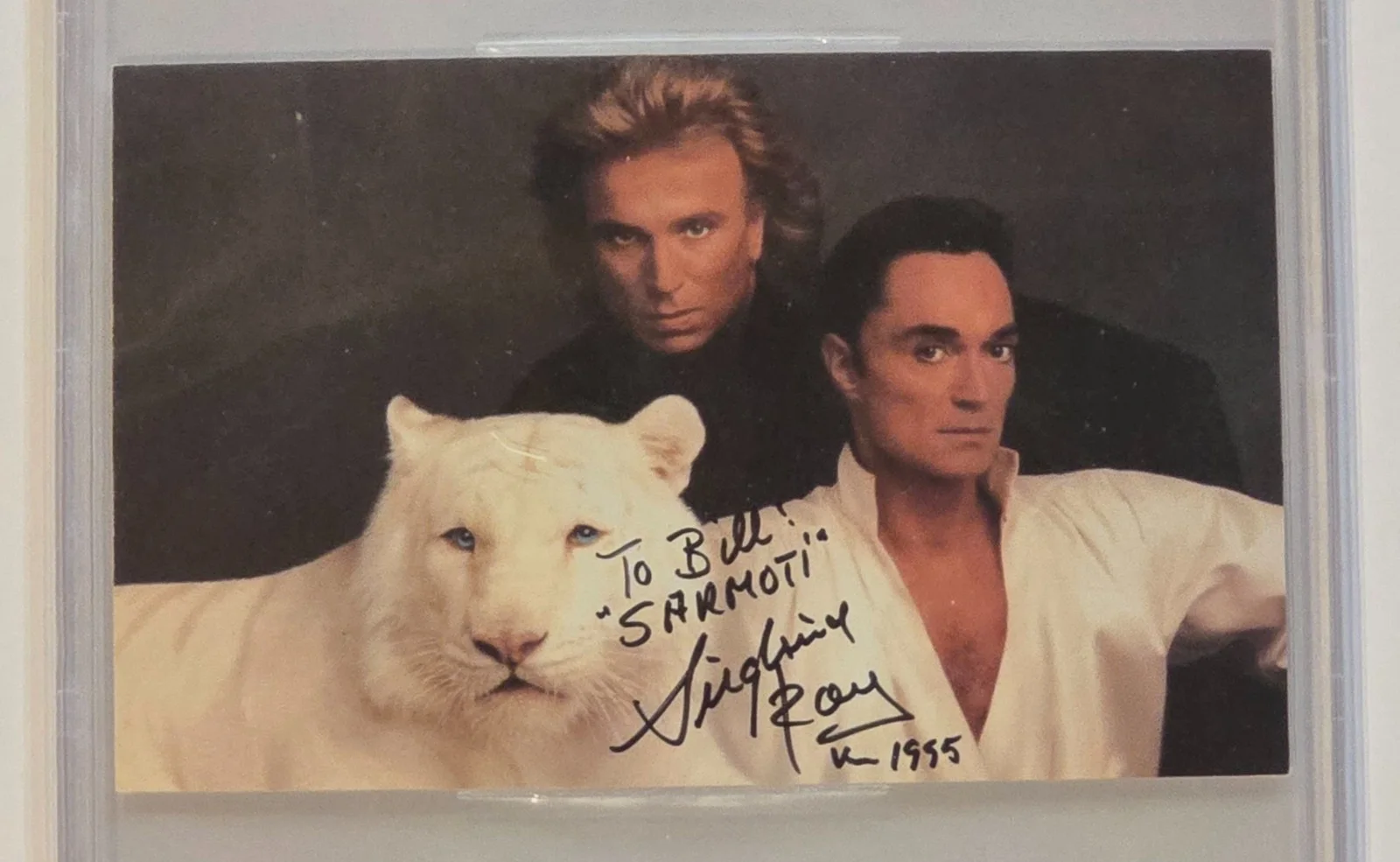 Siegfried Fischbach & Roy Horn signed autograph 5x8 Photo "Sarmoti" BAS Slabbed, изображение 2