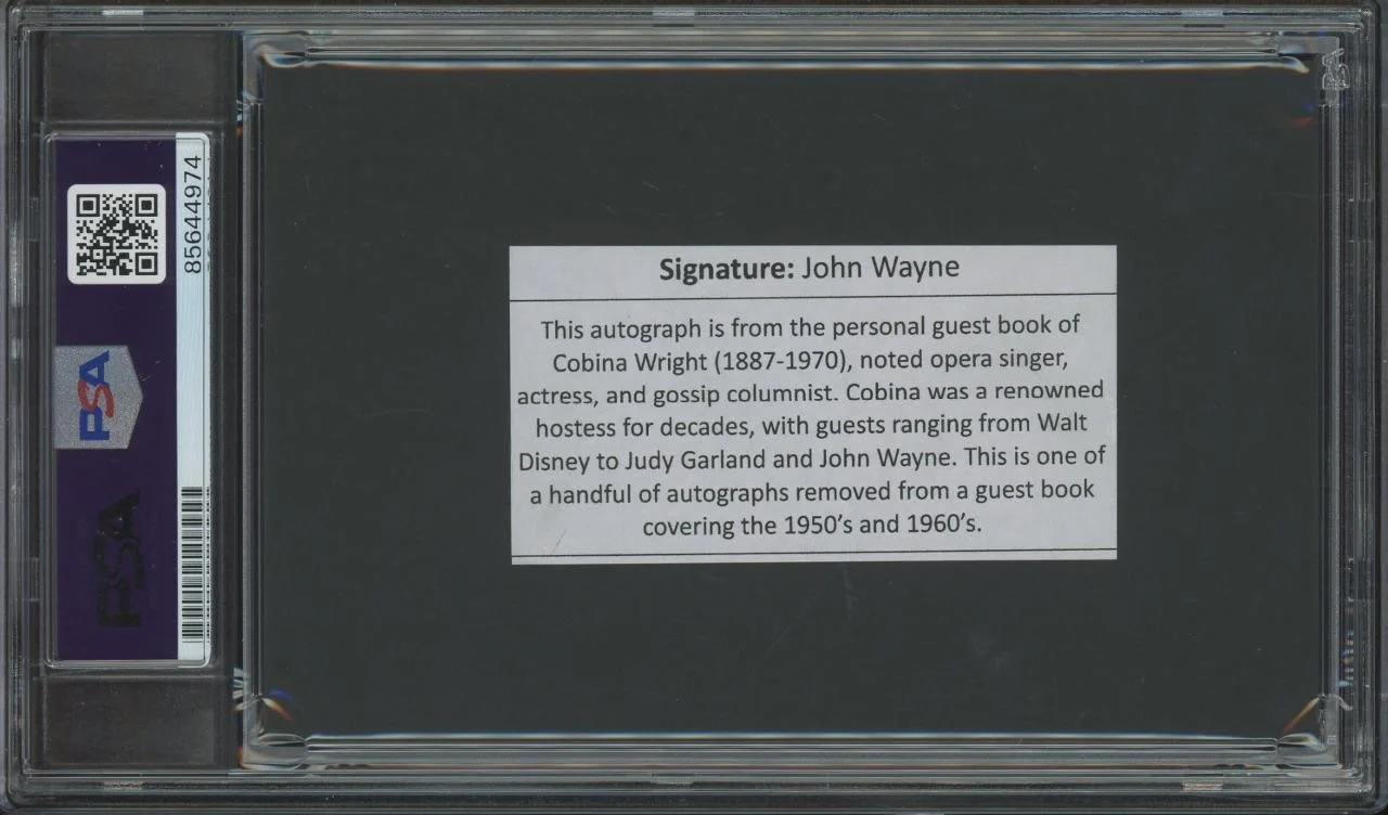 John Wayne — JOHN WAYNE (1907-1979) autograph cut | "Hondo" & "Rio Bravo" - signed PSA/DNA, image 2