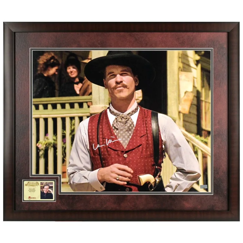 Val Kilmer — Val Kilmer Autographed 1993 Tombstone Doc The Gunfighter 16x20 Framed Photo
