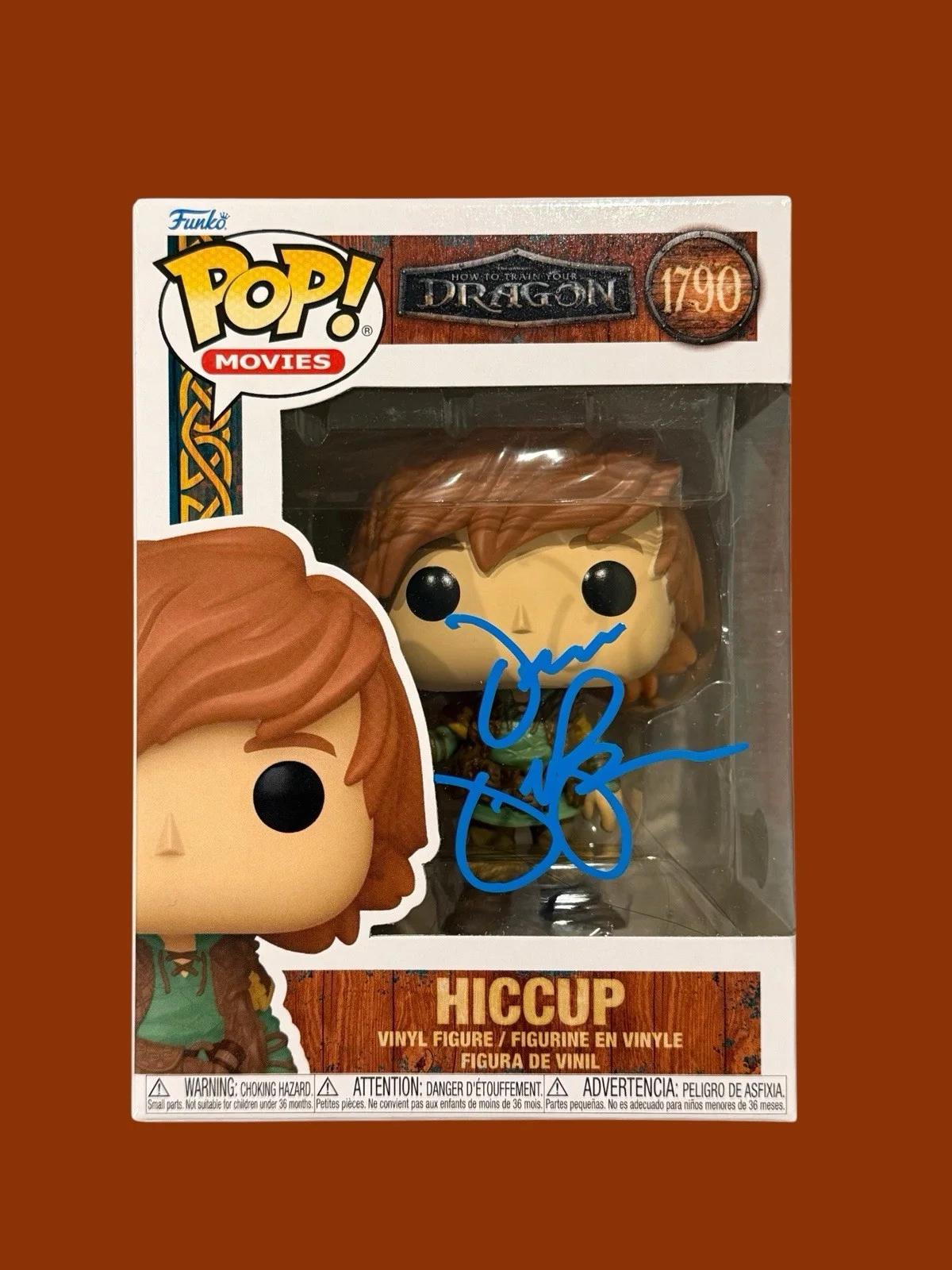 Dean DeBlois — Dean DeBlois Signed Hiccup Funko Pop How To Train Your Dragon Beckett BQ95581, image 2