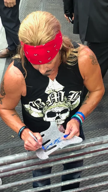 PSA Poison Band Rock Legend * BRET MICHAELS * Signed Electric Guitar COA, изображение 2