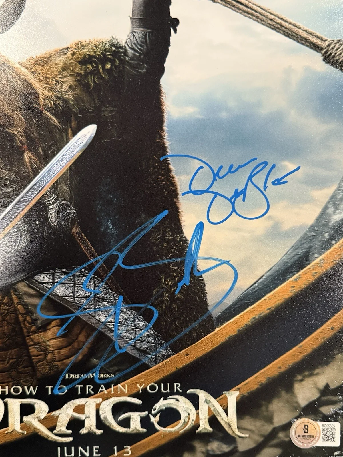Gerard Buttler, Dean DeBlois — GERARD BUTLER DEAN DEBLOIS HOW TO TRAIN YOUR DRAGON 11x17 SIGNED PHOTO BECKETT-A, изображение 2