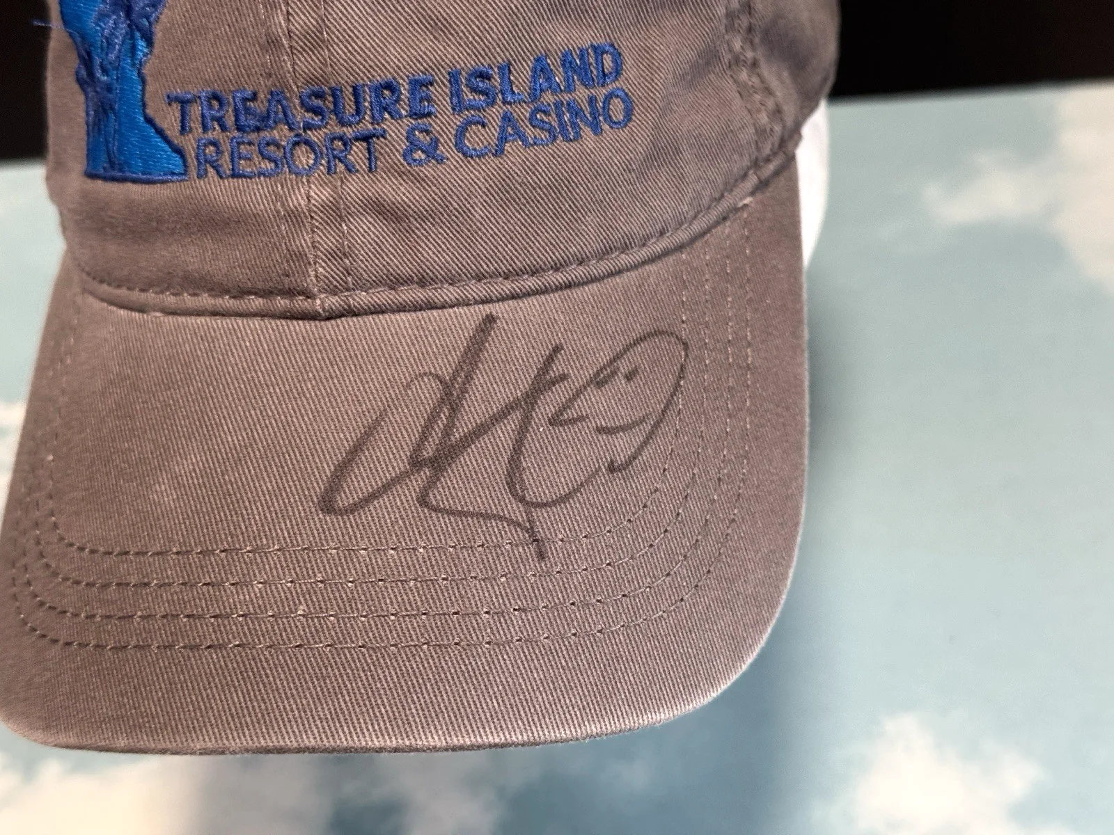 Adam Sandler Signed Autographed Treasure Island Resort & Casino MN Hat Cap, image 2