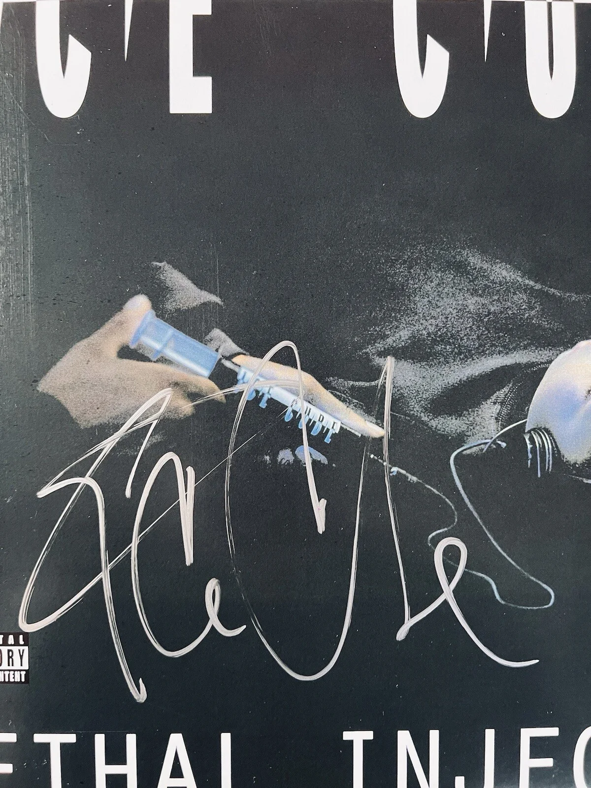 ICE CUBE LETHAL INJECTION SIGNED VINYL + RECORD NWA RAP BECKETT COA BN92253, image 3
