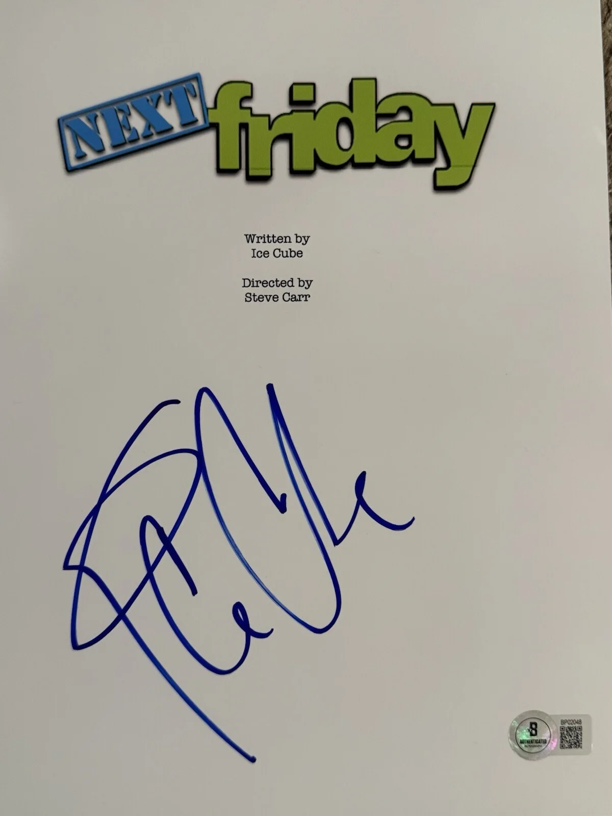 Ice Cube — ICE CUBE SIGNED AUTOGRAPHED NEXT FRIDAY SIGNED SCRIPT COVER BAS, image 2