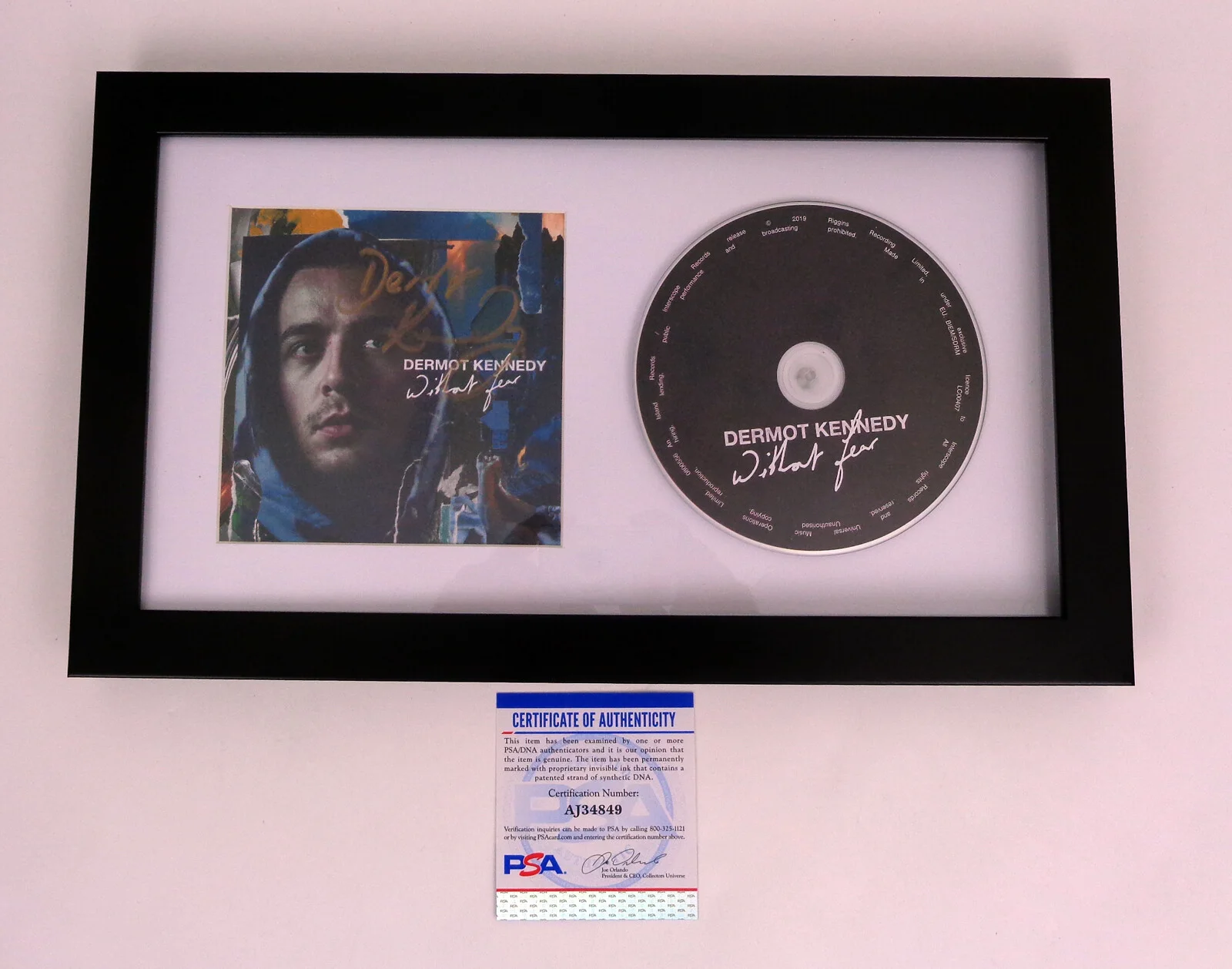 Dermot Kennedy — Dermot Kennedy Signed Autograph Without Fear CD Framed PSA/DNA COA