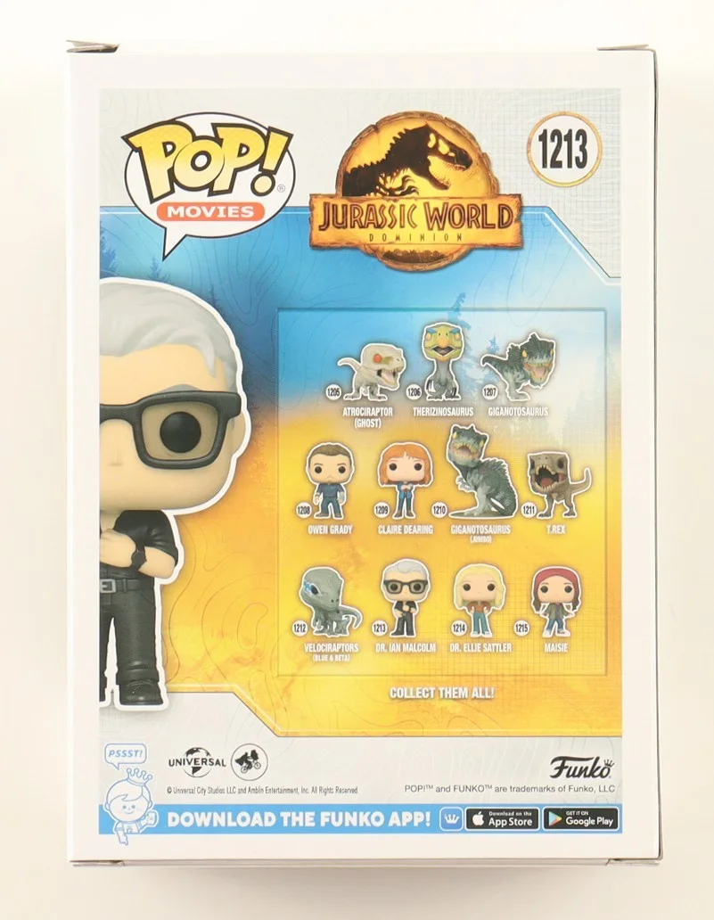 Jeff Goldblum — Jeff Goldblum Signed Jurassic World Funko Pop Autographed PSA, изображение 3