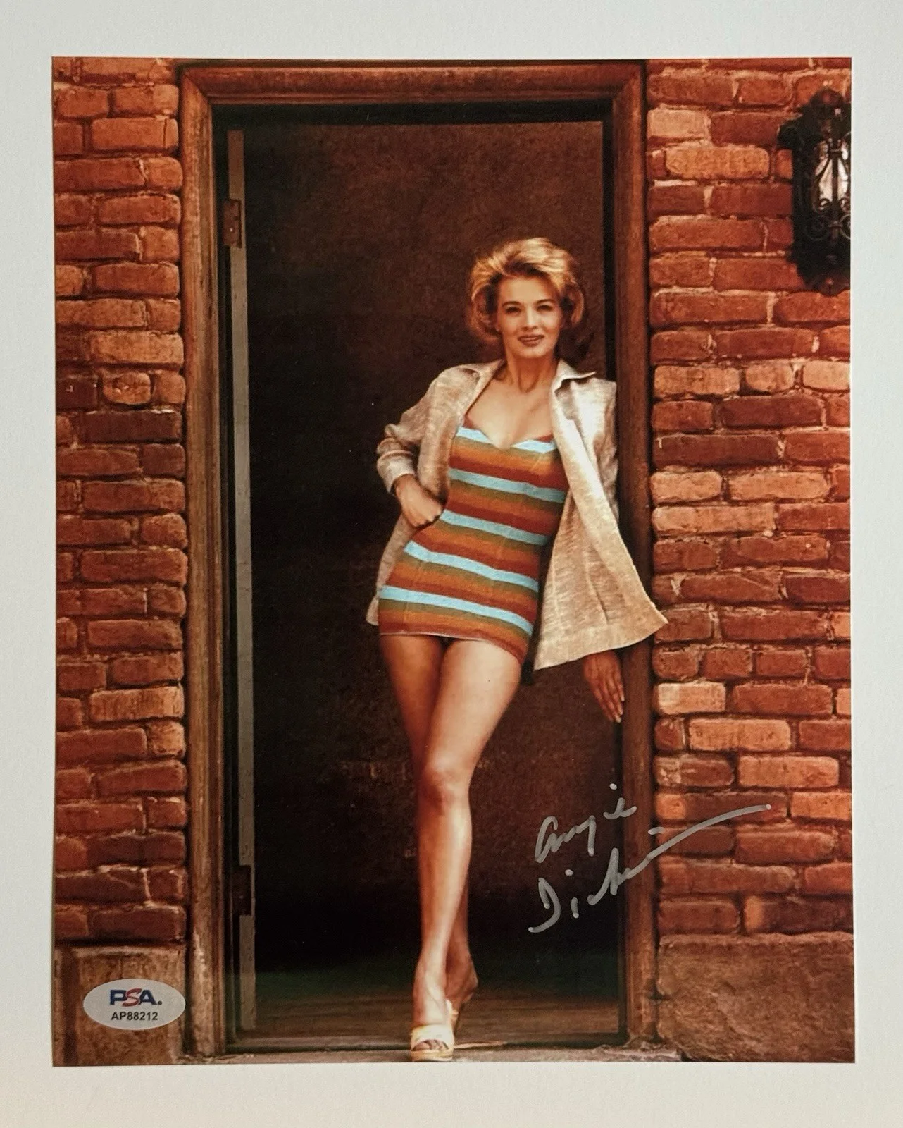 Angie Dickinson — Angie Dickinson Signed Color 8x10 Photo PSA COA Police Woman not JSA BAS Beckett
