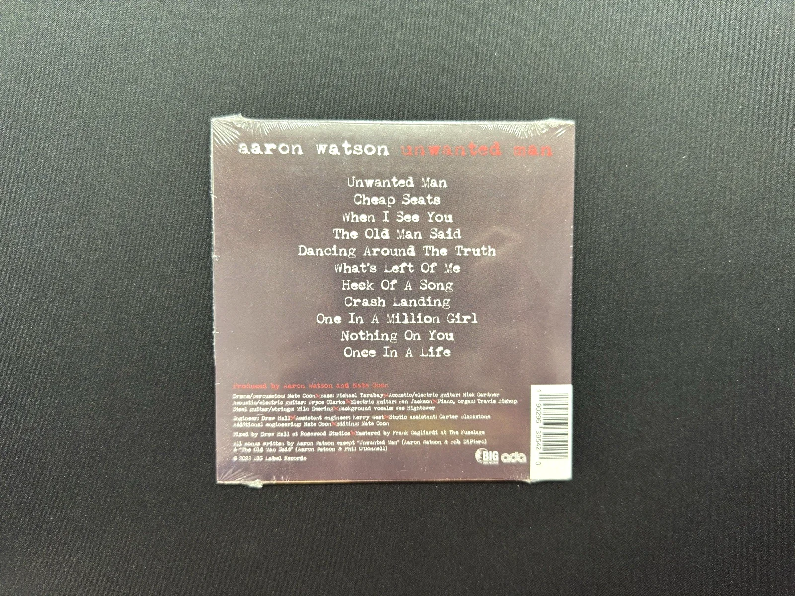 Aaron Watson Autographed Signed CD Unwanted Man 2022 Cheap Seat 11 songs, изображение 4
