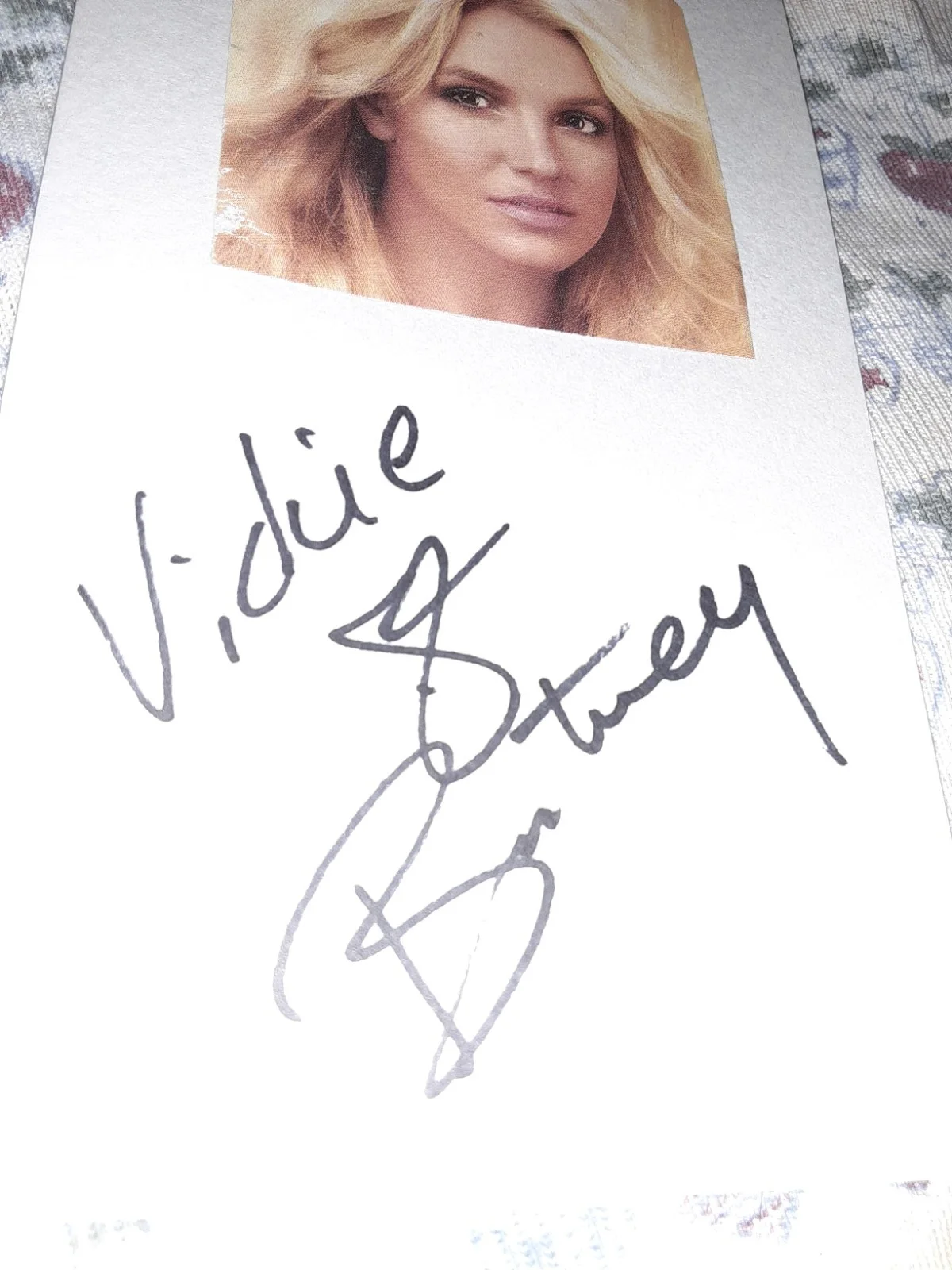 Britney Spears Signed 3x5 card" REAL Authentic Autograph, image 2
