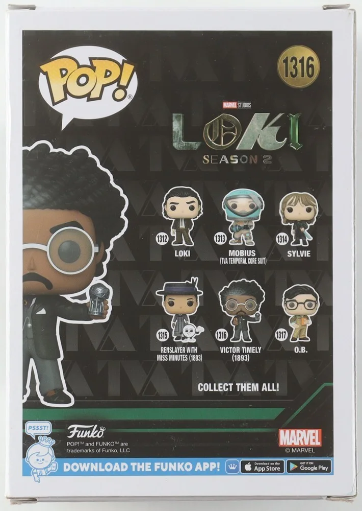 Jonathan Majors — JONATHAN MAJORS Loki Signed Auto Funko POP 1316 PSA, image 3