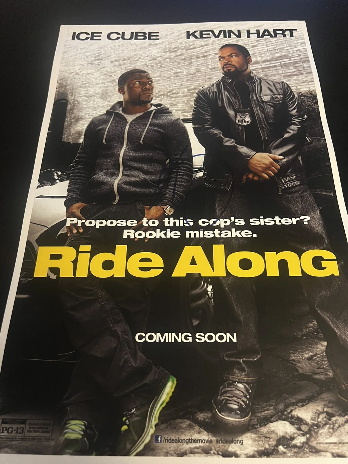 Kevin Hart — Signed Kevin Hart Autographed 11"x17 Ride Along Mini Poster Photo, изображение 2