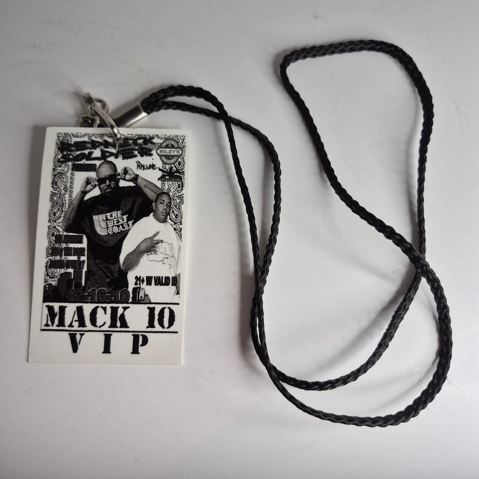Mack 10 Signed VIP Pass - Not Authenticated - The Pipeline 2010, image 4