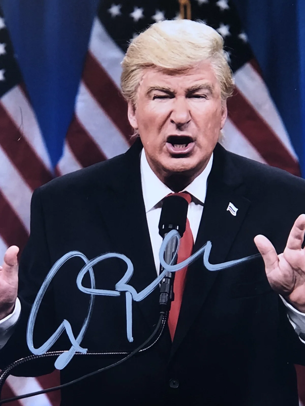Alec Baldwin — ALEC BALDWIN SIGNED 8X10 PHOTO ACTOR PRESIDENT DONALD TRUMP SNL PARODIES JSA, изображение 3