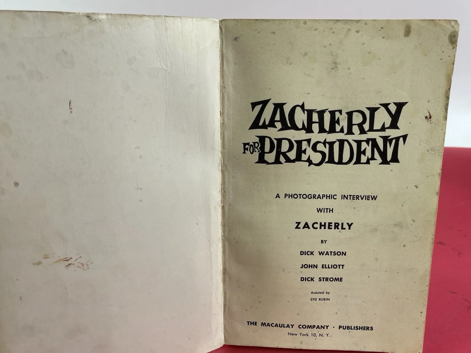 Zacherley — Zacherley for President paperback book 1960 by John Skerchock Signed By Zach, image 4
