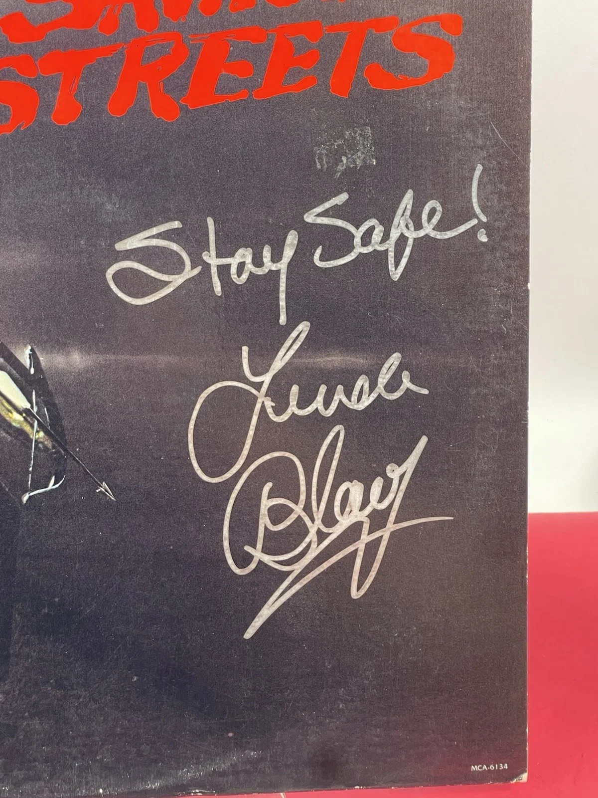 SAVAGE STREETS SOUNDTRACK Signed By LINDA BLAIR 1984 PROMO LP complete JSA, image 4