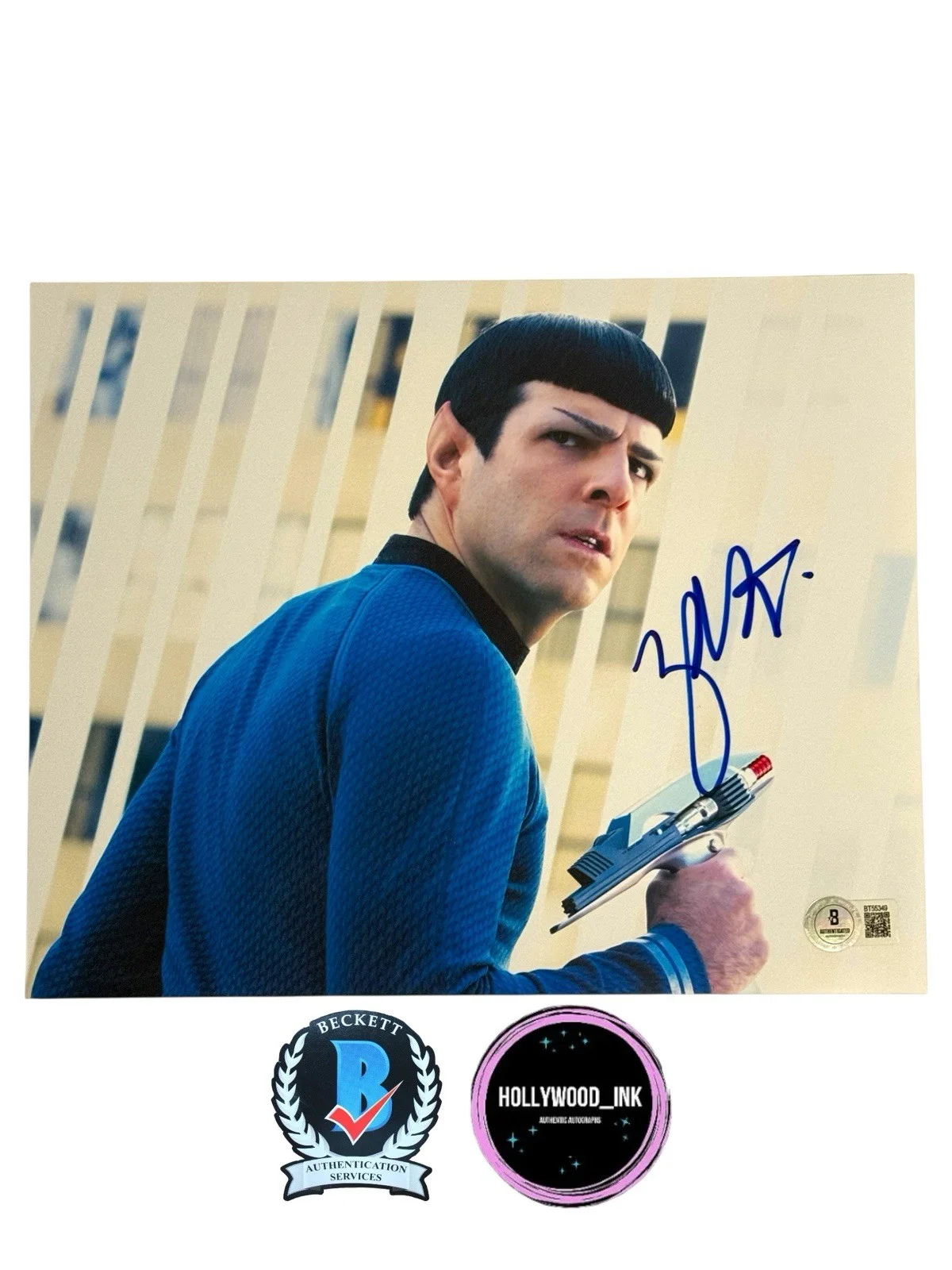 Zachary Quinto — ZACHARY QUINTO SIGNED 8x10 STAR TREK SPOCK PHOTO BECKETT COA BY55349