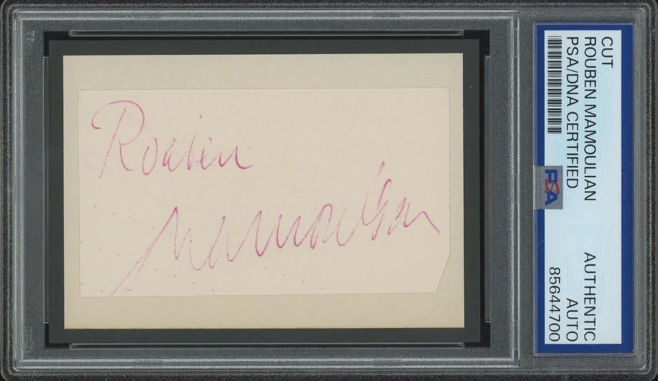 Rouben Mamoulian — ROUBEN MAMOULIAN (1897-1987) autograph cut Director "Becky Sharp" signed PSA/DNA