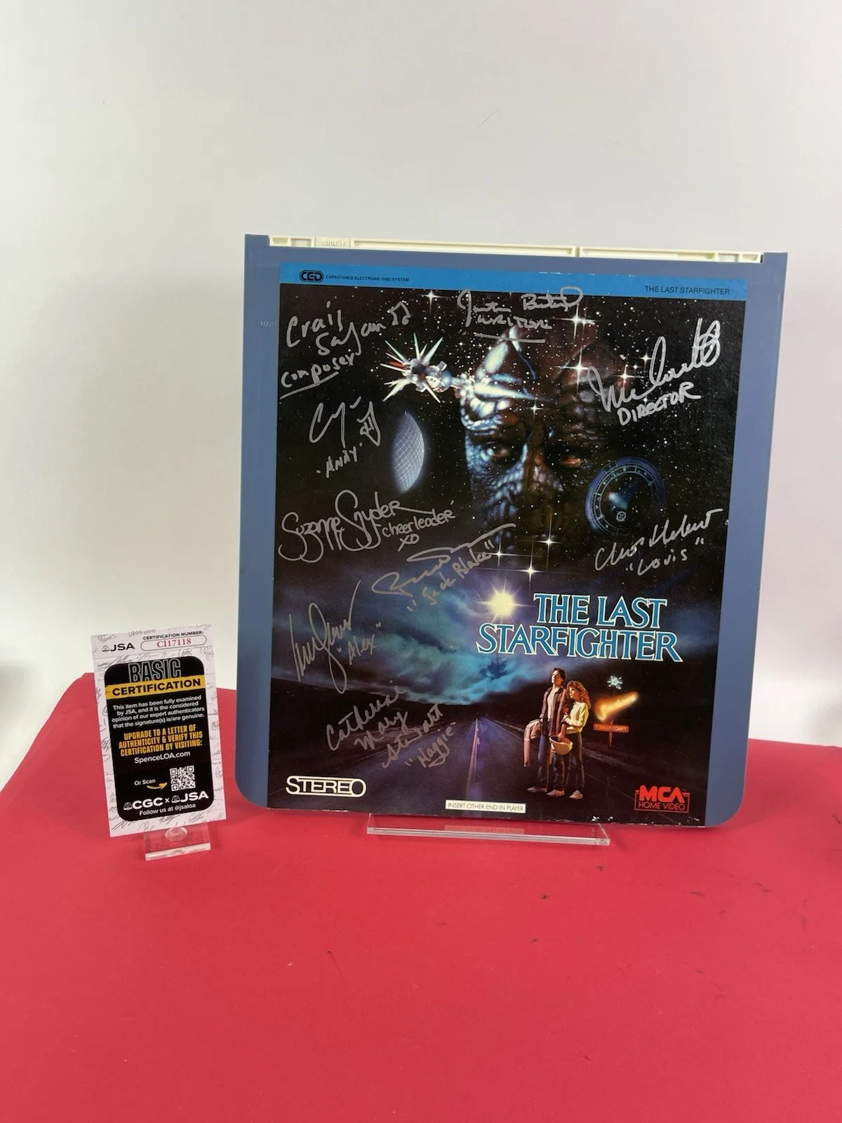 Cast — Cast Signed By 9, The Last Star Fighter Vintage Laser Disc JSA Certified, image 2