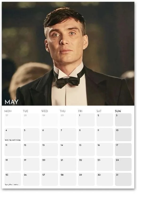 Cillian Murphy 2026 A3 Wall Calendar | Movie Fan | Custom Start Month, image 4