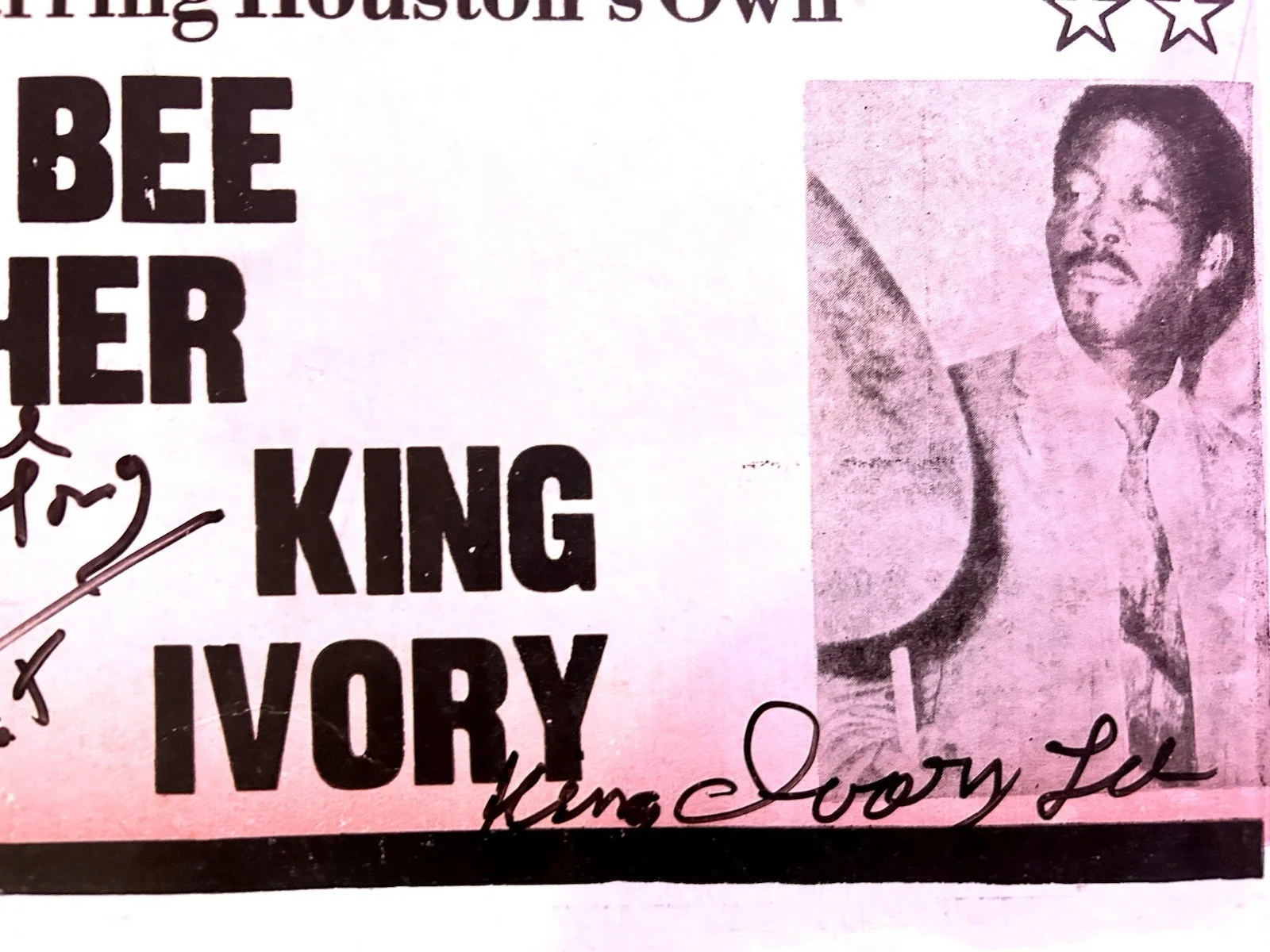 Vintage Poster- Freddie King - Autographed By King Ivory And Joey Long, image 2