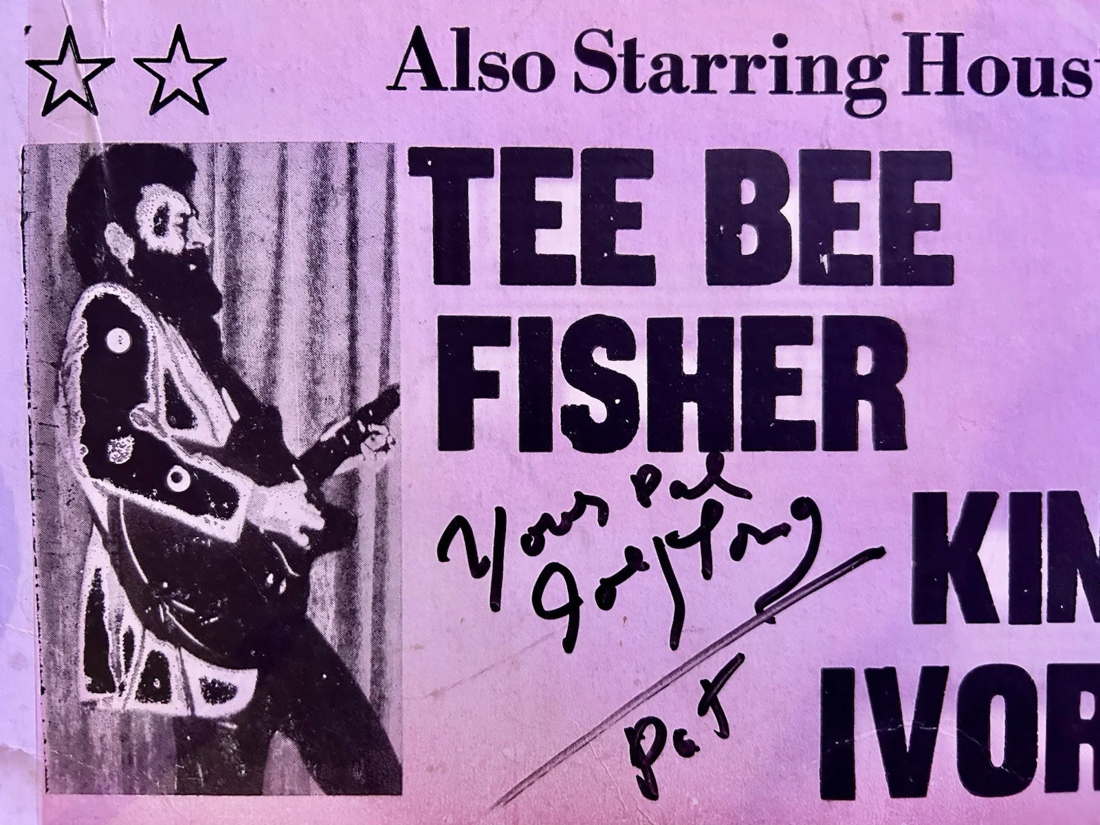 Vintage Poster- Freddie King - Autographed By King Ivory And Joey Long, image 3