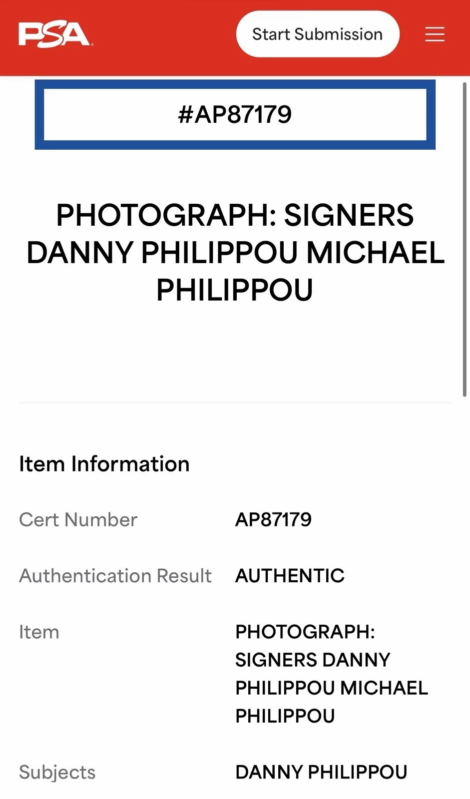 Danny, Michael Philippou — Danny and Michael Philippou Signed 8x10 Talk To Me Photo PSA AP87179, image 4