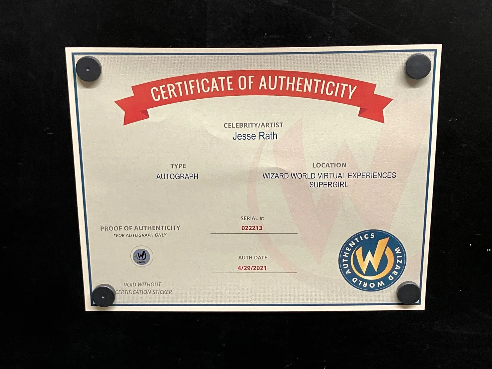 Jesse Rath — Jesse Rath Supergirl Star Autographed 16.5x x 23 Photo with Wizard World COA, изображение 4