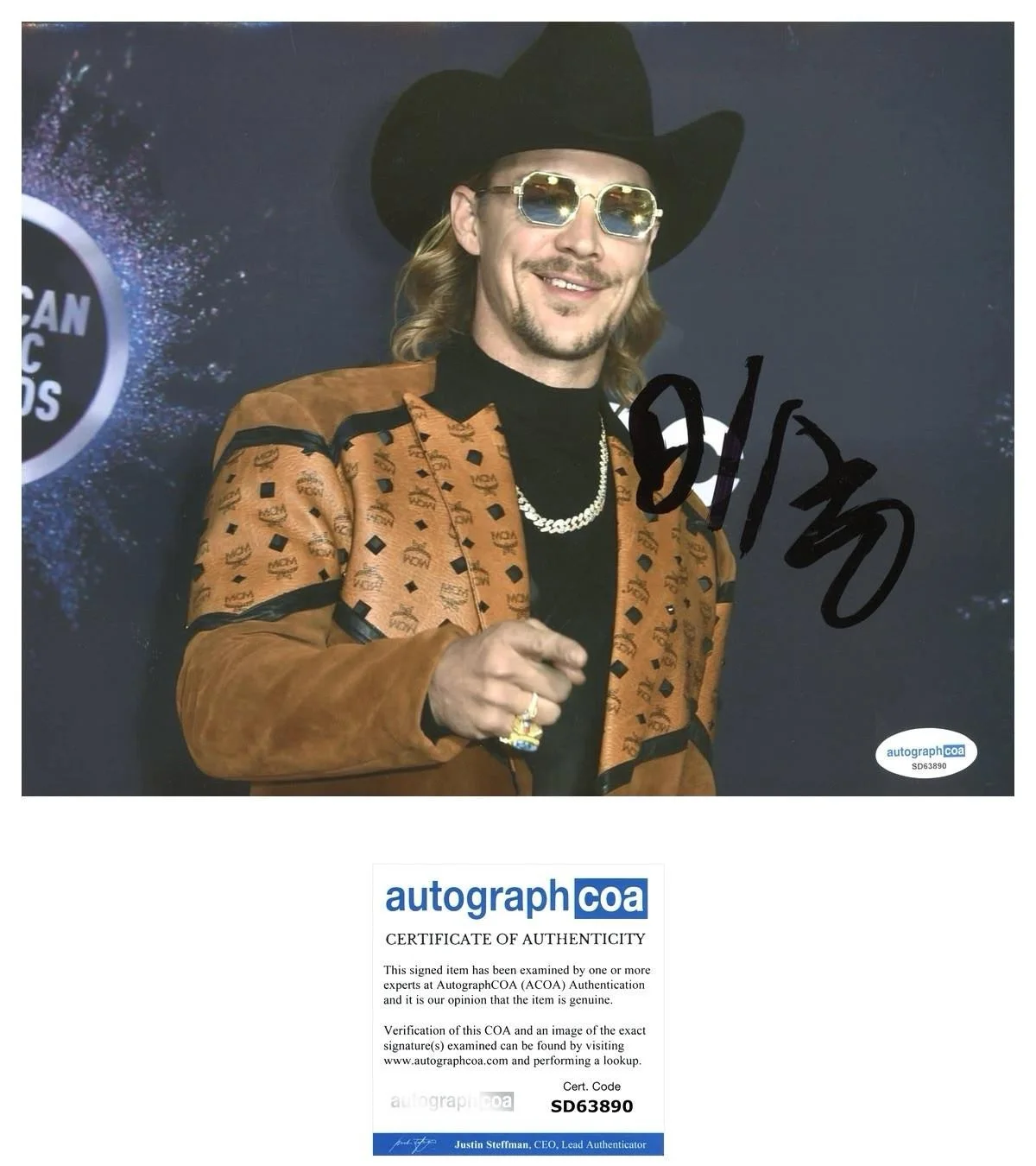 DIPLO SIGNED 8X10 PHOTO DJ PRODUCER - AUTOGRAPH ACOA + PROOF, image 2