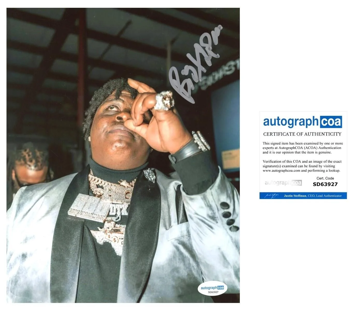 BIGXTHAPLUG SIGNED 8X10 PHOTO TEXAS AUTOGRAPH - ACOA COA + EXACT VIDEO PROOF, изображение 2
