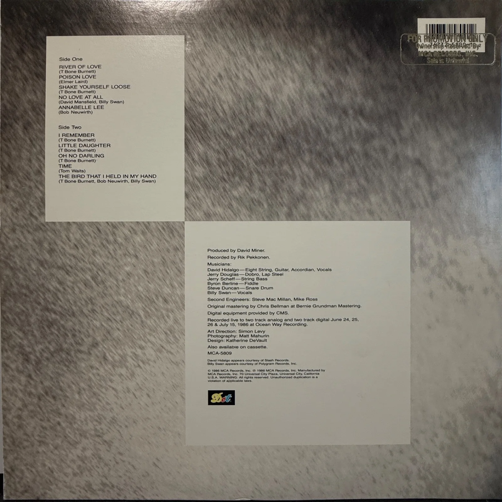 T BONE BURNETT - AUTOGRAPH!! Signed VINYL LP USA MCA-5809 GOLD PROMO STAMP NM!, image 4
