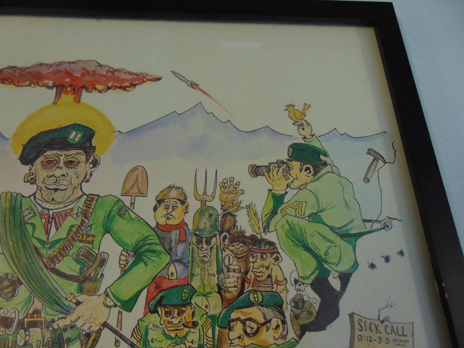 Mark Maggiori — Super rare Cassady Special Forces Cartoon Print. 1960's Vietnam Green Berets, изображение 4