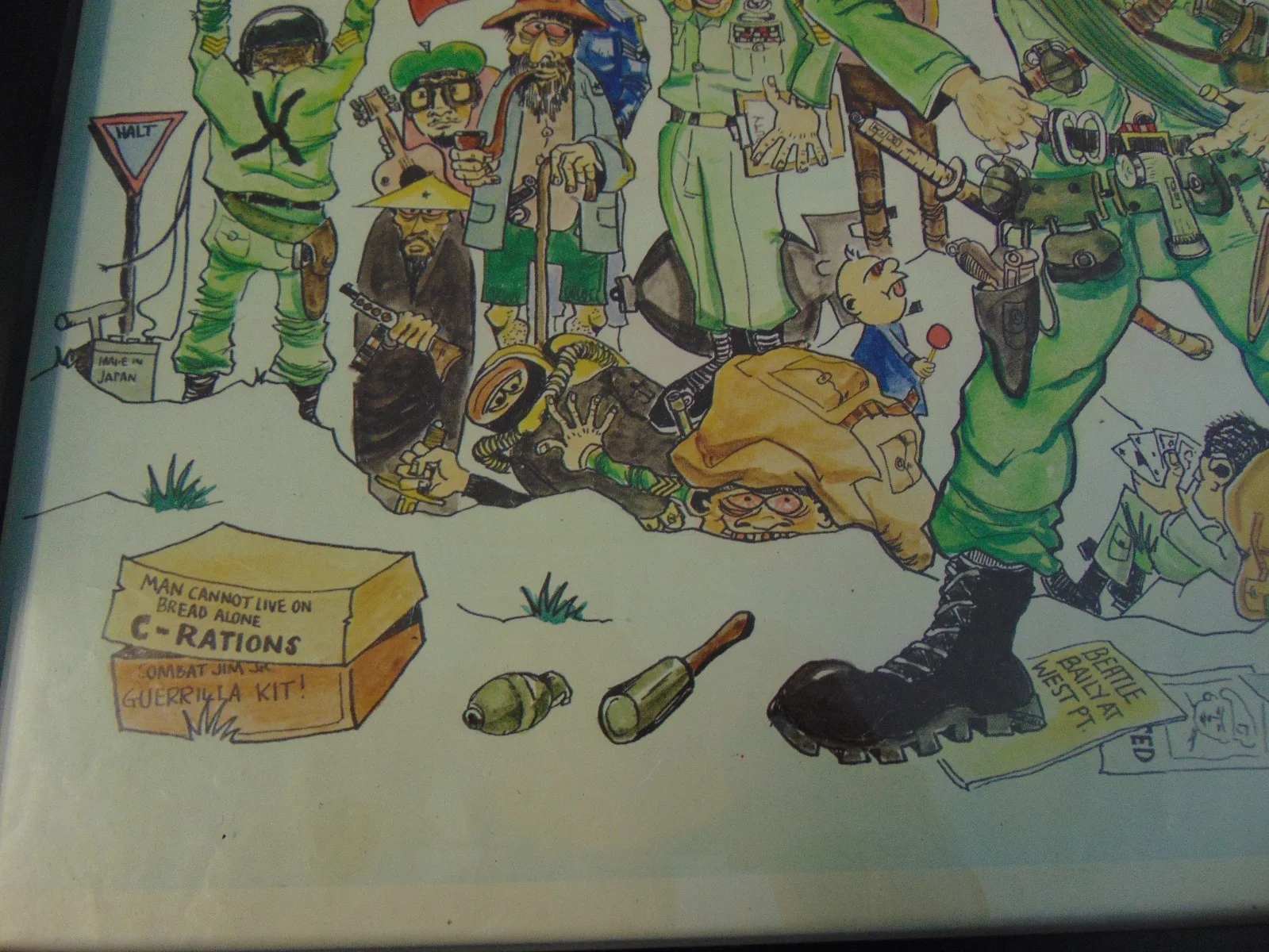 Mark Maggiori — Super rare Cassady Special Forces Cartoon Print. 1960's Vietnam Green Berets, изображение 5
